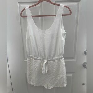 Jennifer Lopez White Lace Romper